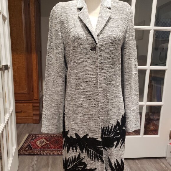 St. John Collection Jackets & Blazers - St John Collection Long Topper Jacket. Size 8. Gray, white and black